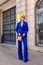Women's Tie-Up Model Belted Blazer Suit - 8