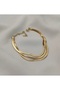 Stainless Non-Tarnish Triple Italian Chain Bracelet Adds Value to Your Style - 2