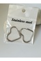 STEEL GOLD COLOR HEART EARRINGS 2 CM WIDTH - 2