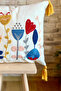Punch Embroidered Single Decorative Special Design Throw Pillow Cover (panch) - 3