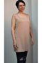 Nude thick strappy combed cotton viscose T-shirt - 2