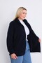 Navy Blue Fleece Cardigan - 2