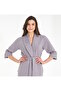 Collar NS Embroidery Bamboo Cotton Pique Dressing Gown