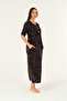 women's buttoned short sleeve velvet maxi length dress - 4