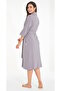 Collar NS Embroidery Bamboo Cotton Pique Dressing Gown - 5