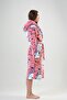 Women's Welsoft Hooded Pink Dressing Gown 2C0T2N0O93 - 5