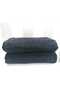 2 Pieces Black 70x140 cm Spa Bath Beach Sauna Yogo Fitness Sports Towels