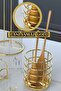 1St Quality Kitchen Set Towel Holder Napkin Holder Trivet Spoon Holder Gold Gold Filled Shiny Stainless Steel 4 Pieces - 5