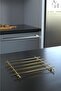 1St Quality Kitchen Set Towel Holder Napkin Holder Trivet Spoon Holder Gold Gold Filled Shiny Stainless Steel 4 Pieces - 2