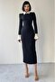 Vintage Style Flounce Sleeve Maxi Dress