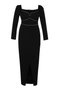 Black Stone Embellished Long Sleeve Slit Woven Evening Dress/Graduation/Engagement/Night Dress Tbbaw24Ad00001 - 6