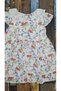 baby girl scallop neck viscose dress/moon sleeve gusseted floral baby dress/scallop collar dress - 3