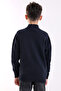 BRUSEL BOY'S ORANJ ZIPPERED NAVY BLUE POCKET Knitwear Cardigan - 7