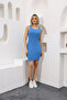 WOMEN'S CREW COLLAR SLEEVELESS DRESS - 2