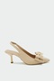 Maribel Nude Bow Women's Heeled Shoes