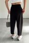 Women's Black Harem Model Lycra Balloon Trousers - 4