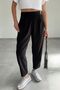 Women's Black Harem Model Lycra Balloon Trousers - 2