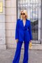 Women's Tie-Up Model Belted Blazer Suit