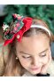 Luxury Custom Design Silvery Deer Fancy Bow Plaid Check Crown Women's Children's Crown Red Green - 5