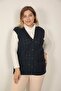 Women's V-Neck Winter Thick Wool Chain Modeled Knitwear Buttoned Pocket Mother Vest