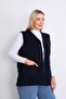 Navy Blue Mother Vest Fleece - 3