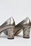 ®| PC-51752-3478 Platinum Wrinkled-Women's Heeled Shoes - 4