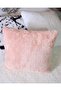 Plush Throw Pillow Cover Zippered Back Part Crepe Fabric