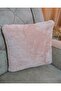 Plush Throw Pillow Cover Zippered Back Part Crepe Fabric - 2