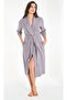 Collar NS Embroidery Bamboo Cotton Pique Dressing Gown - 2