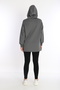 Women's Smoked Scuba Fabric Hooded Comfortable Fit Sweat Tunic - Nd 2355 - 7
