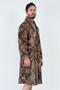 Men's Shawl Collar Welsoft Brown Dressing Gown 3C0T4N0O74 - 3