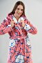 Women's Welsoft Hooded Pink Dressing Gown 2C0T2N0O93 - 2