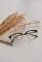 Women Men Unisex Blue Light Protected Blue Block Transparent Square Rectangle Nude Honey Color Glasses - 2