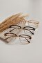 Women Men Unisex Blue Light Protected Blue Block Transparent Square Rectangle Nude Honey Color Glasses - 5