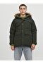 Men's Hooded Long Coat Khaki Parka 12236096