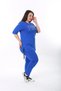 Women's Blue Summer Viscose Flow Stone Tracksuit Set - 2