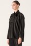 Ilsa Regular Fit Shirt Collar Standard Size Black Color Women's Shirt - 3