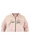 Zippered Hooded Large Size Sweat Jubin 23221 BEIGE - 4