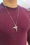 Silver Color Necklace with Uzi Head