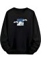 Cloud and Sky - Black Unisex Sweatshirt