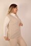 Women's V-Neck Winter Thick Wool Chain Modeled Knitwear Buttoned Pocket Mother Vest - 4