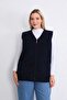 Navy Blue Mother Vest Fleece - 7