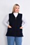 Navy Blue Mother Vest Fleece - 4