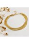 Stainless Non-Tarnish Triple Italian Chain Bracelet Adds Value to Your Style - 3