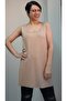 Nude thick strappy combed cotton viscose T-shirt - 3
