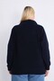 Navy Blue Fleece Cardigan - 3