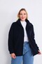 Navy Blue Fleece Cardigan - 7
