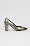 ®| PC-51752-3478 Platinum Wrinkled-Women's Heeled Shoes