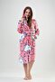 Women's Welsoft Hooded Pink Dressing Gown 2C0T2N0O93 - 4