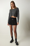 Women's Gray Ripped Detailed Buttoned Crop Knitwear Cardigan PF00054 - 3